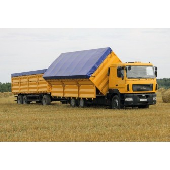 Тент полог на автопоезд МАЗ 6501А8 Колос