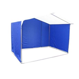 Торговая палатка Домик 3.0х2.0м (каркас Ø 25 мм) синий-белый